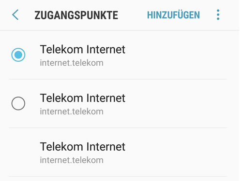 APN Einstellungen APN Einstellungen