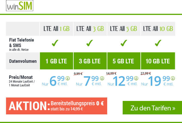 winSIM LTE ALL Tarife