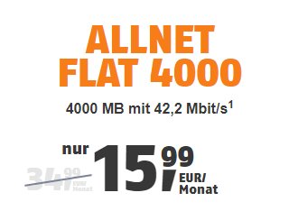 klarmobil: 4 GB + Allnet-Flatrate im Vodafone Netz für nur 15,99€