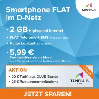 2 GB Allnet Flat im Vodafone Netz für nur 5,99€