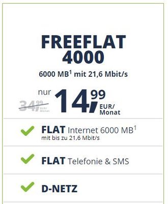 freenetmobile: 6GB Allnet-Flat im Vodafone-Netz für nur 14,99€