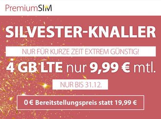 PremiumSIM: 4 GB LTE-Allnet Flatrate für 9,99€